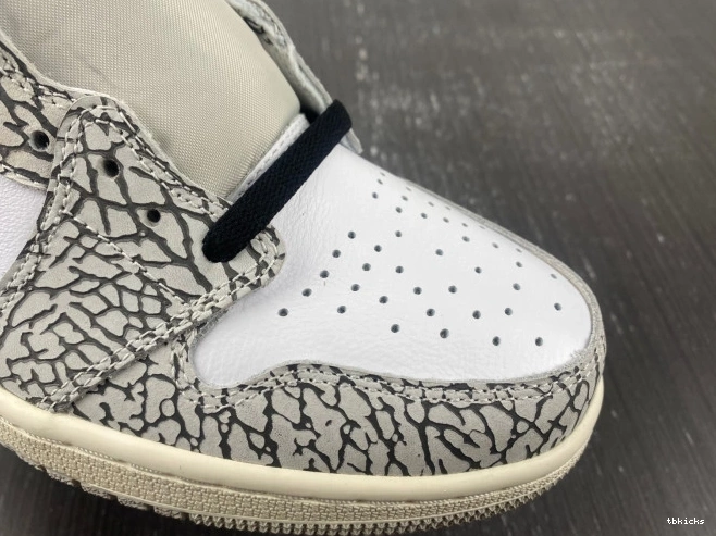 Reps TBK DZ5485-052 Cement 1 High Air Jordan White OG 0821